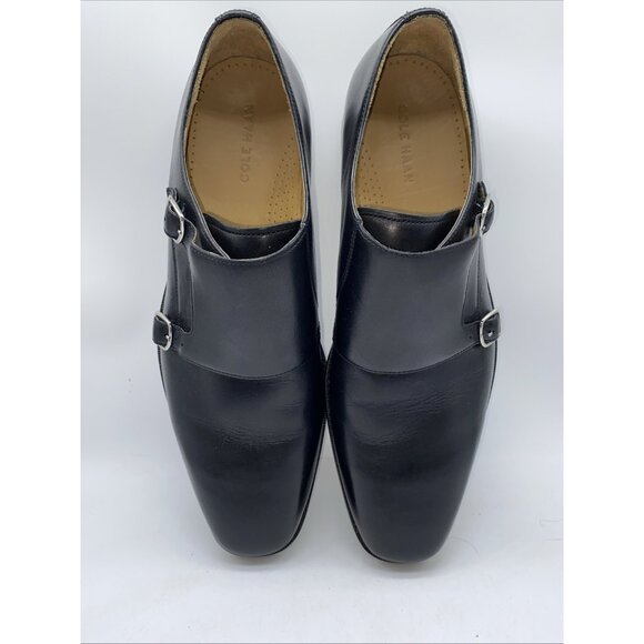 Cole Haan Men’s Carnegie Double Monk Strap Black Leather Dress Shoes Size 13M - Picture 14 of 16